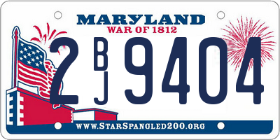 MD license plate 2BJ9404