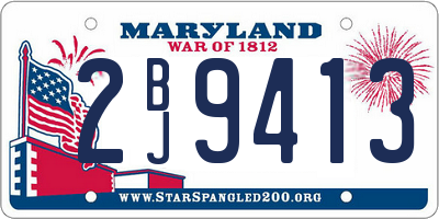 MD license plate 2BJ9413