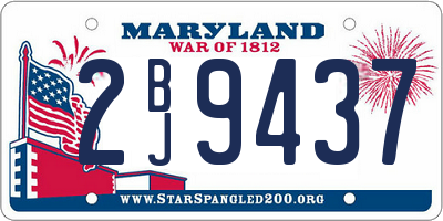 MD license plate 2BJ9437