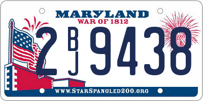 MD license plate 2BJ9438