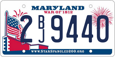 MD license plate 2BJ9440