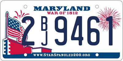 MD license plate 2BJ9461