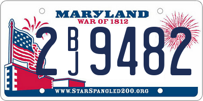 MD license plate 2BJ9482