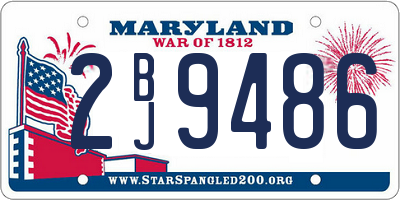 MD license plate 2BJ9486