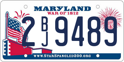 MD license plate 2BJ9489