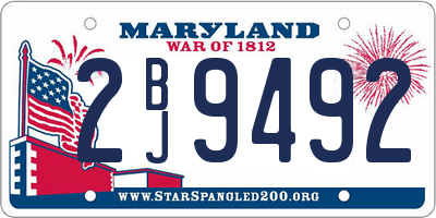 MD license plate 2BJ9492
