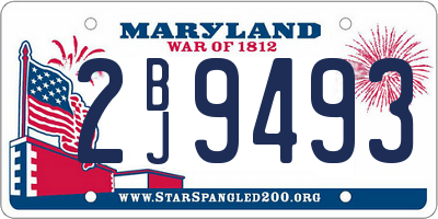 MD license plate 2BJ9493