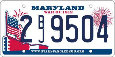 MD license plate 2BJ9504