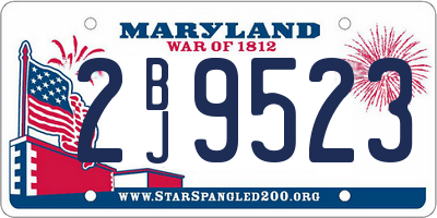MD license plate 2BJ9523