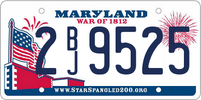 MD license plate 2BJ9525