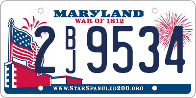 MD license plate 2BJ9534