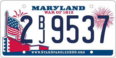 MD license plate 2BJ9537