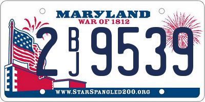 MD license plate 2BJ9539
