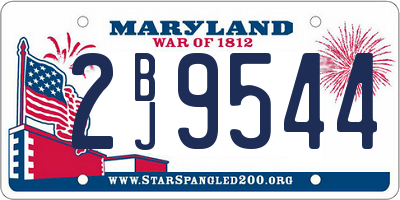 MD license plate 2BJ9544