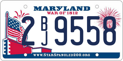 MD license plate 2BJ9558