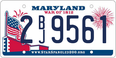 MD license plate 2BJ9561