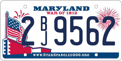 MD license plate 2BJ9562