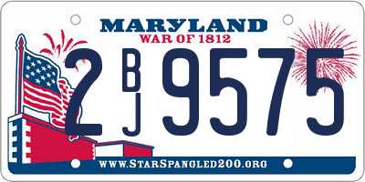 MD license plate 2BJ9575
