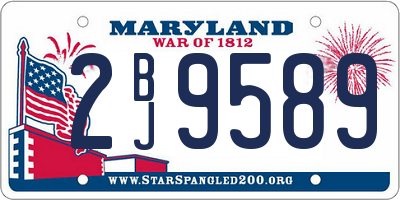 MD license plate 2BJ9589