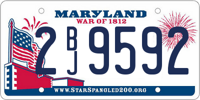 MD license plate 2BJ9592
