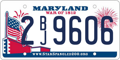 MD license plate 2BJ9606