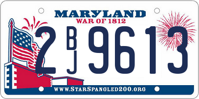 MD license plate 2BJ9613