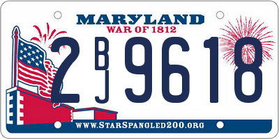 MD license plate 2BJ9618