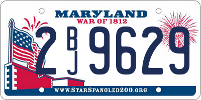 MD license plate 2BJ9629