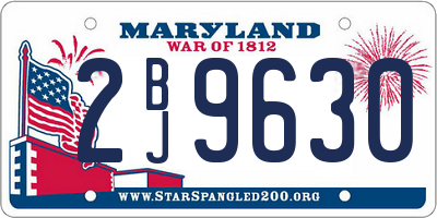 MD license plate 2BJ9630