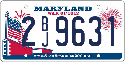 MD license plate 2BJ9631