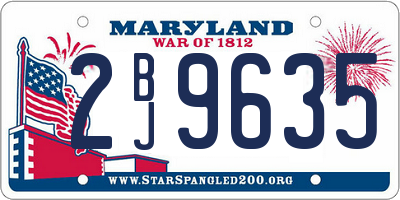 MD license plate 2BJ9635