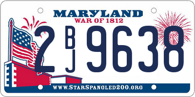 MD license plate 2BJ9638