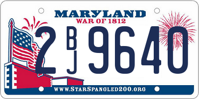 MD license plate 2BJ9640