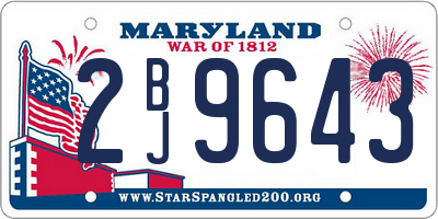 MD license plate 2BJ9643