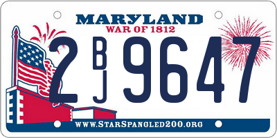MD license plate 2BJ9647