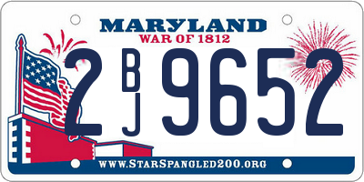 MD license plate 2BJ9652