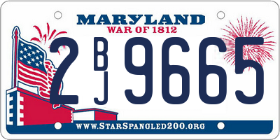 MD license plate 2BJ9665