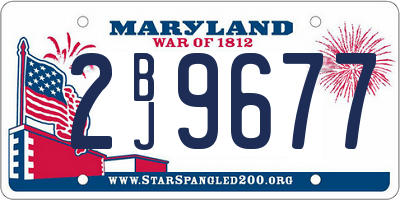 MD license plate 2BJ9677
