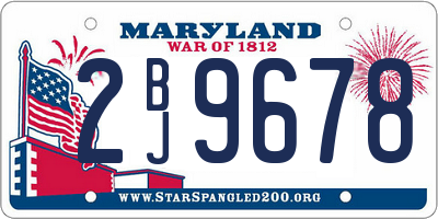 MD license plate 2BJ9678
