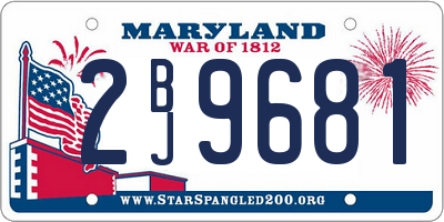 MD license plate 2BJ9681