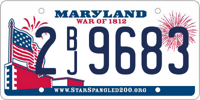 MD license plate 2BJ9683