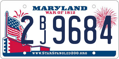 MD license plate 2BJ9684