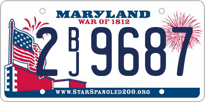 MD license plate 2BJ9687