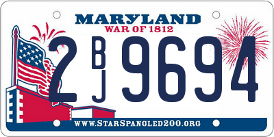 MD license plate 2BJ9694