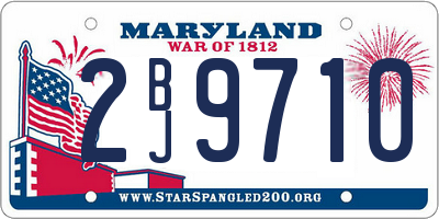MD license plate 2BJ9710