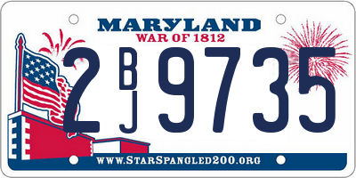 MD license plate 2BJ9735