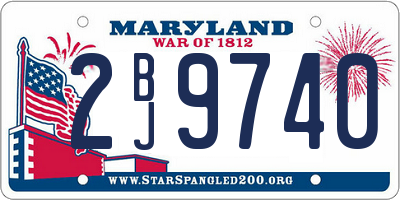 MD license plate 2BJ9740
