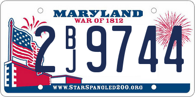 MD license plate 2BJ9744
