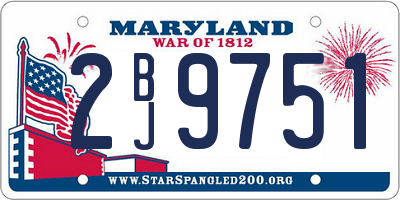 MD license plate 2BJ9751