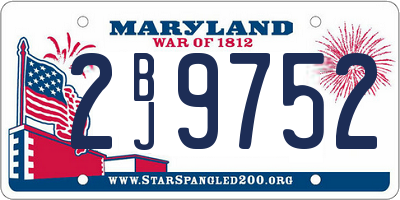 MD license plate 2BJ9752
